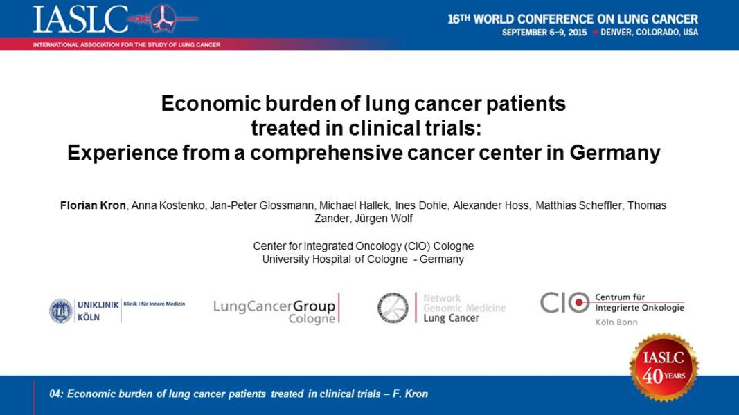 IASLC - 16th World Conference on Lung Cancer