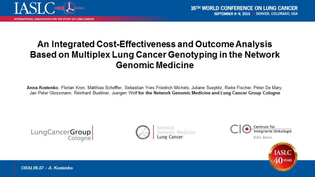 IASLC - 16th World Conference on Lung Cancer